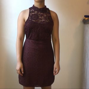 Burgundy Laced Dress